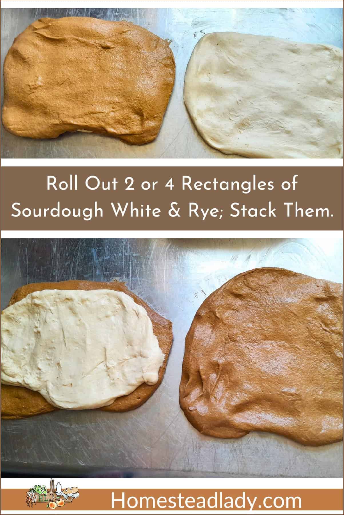 sourdough marble rye loaf dough