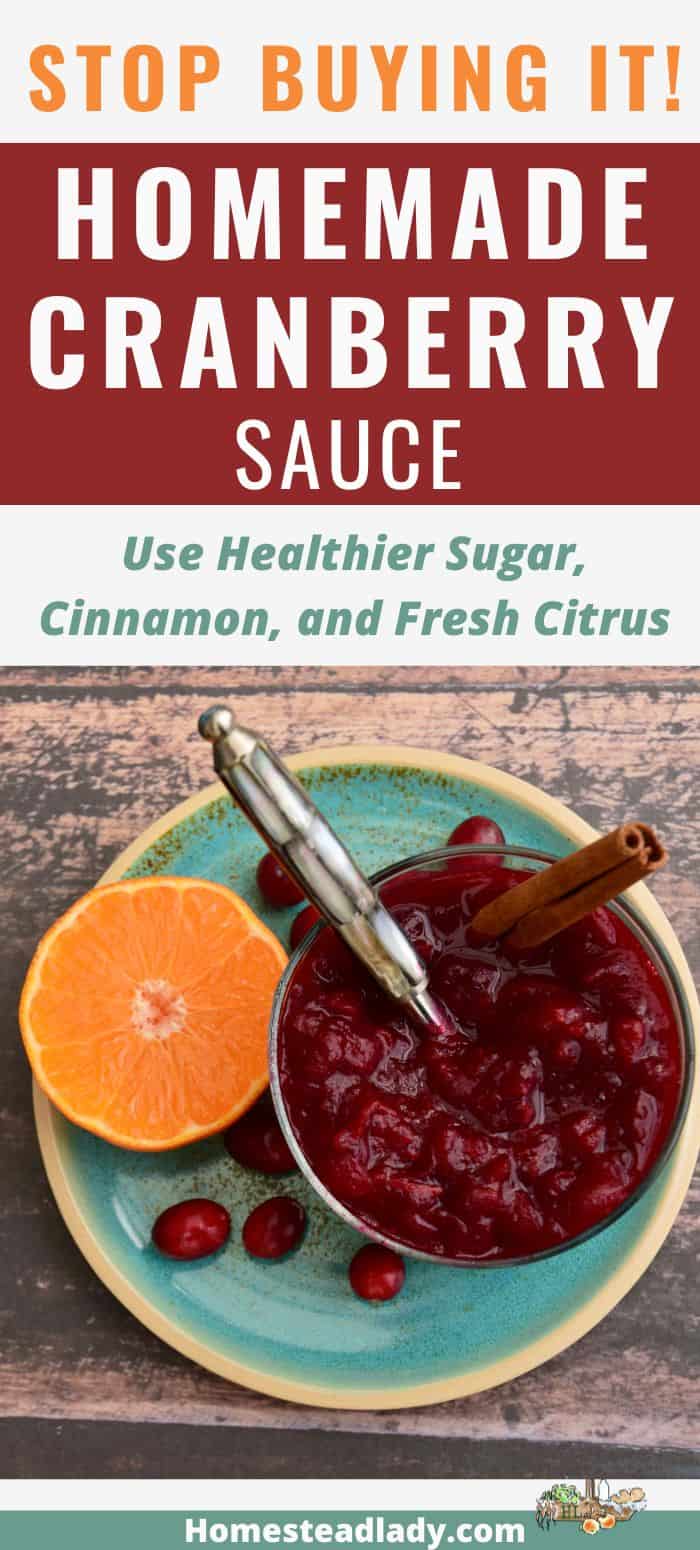 cranberry sauce in a dish on a plate with an orange