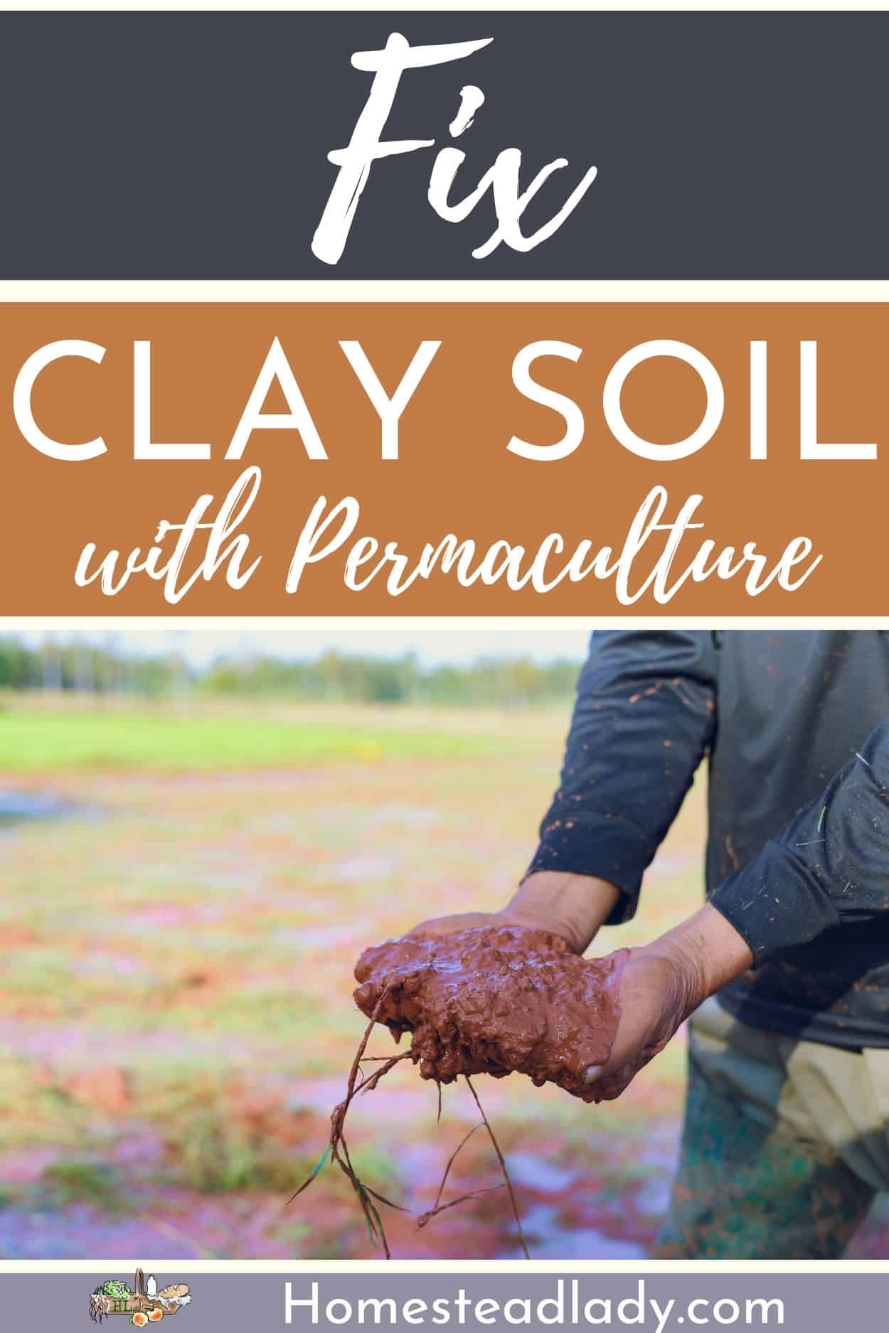 person holding clay soil in their hands
