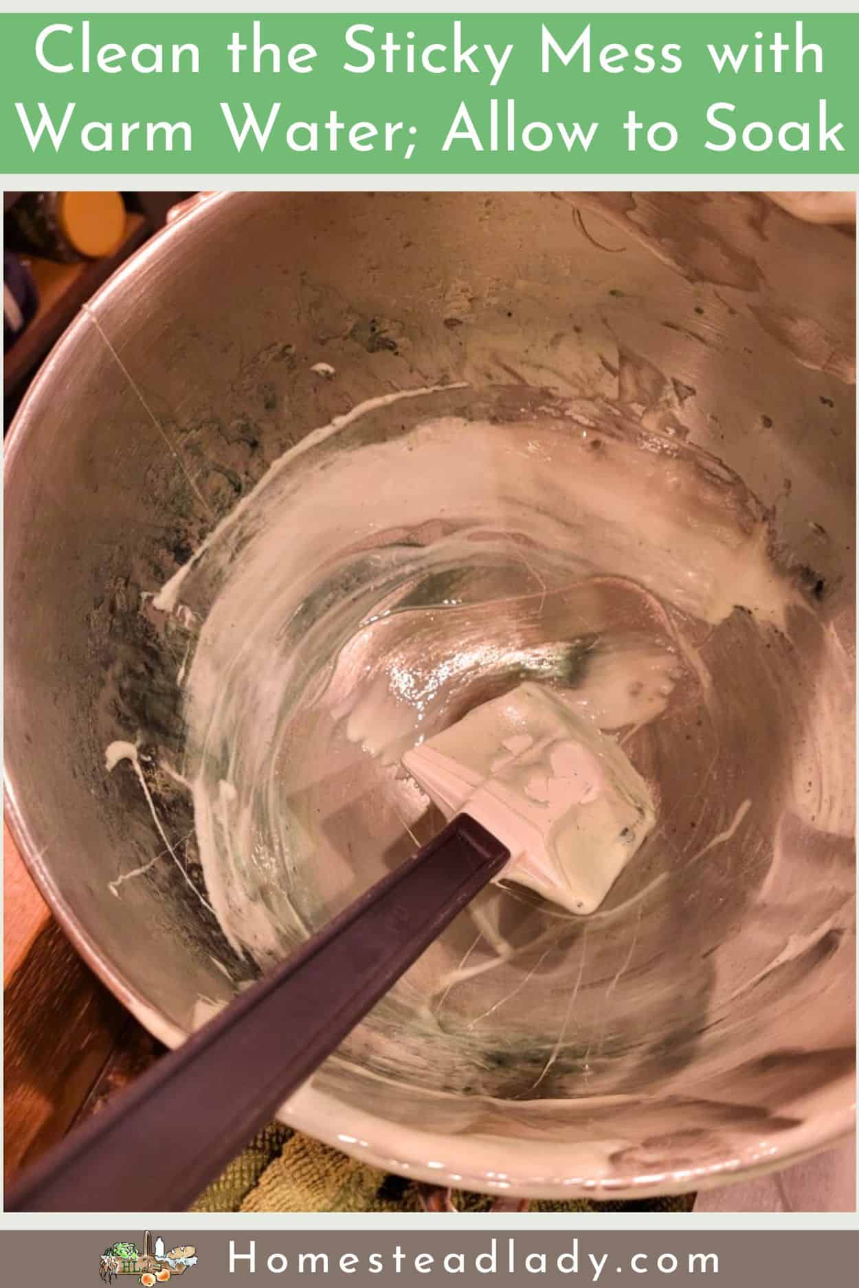 leftover marshmallow mess in a bowl