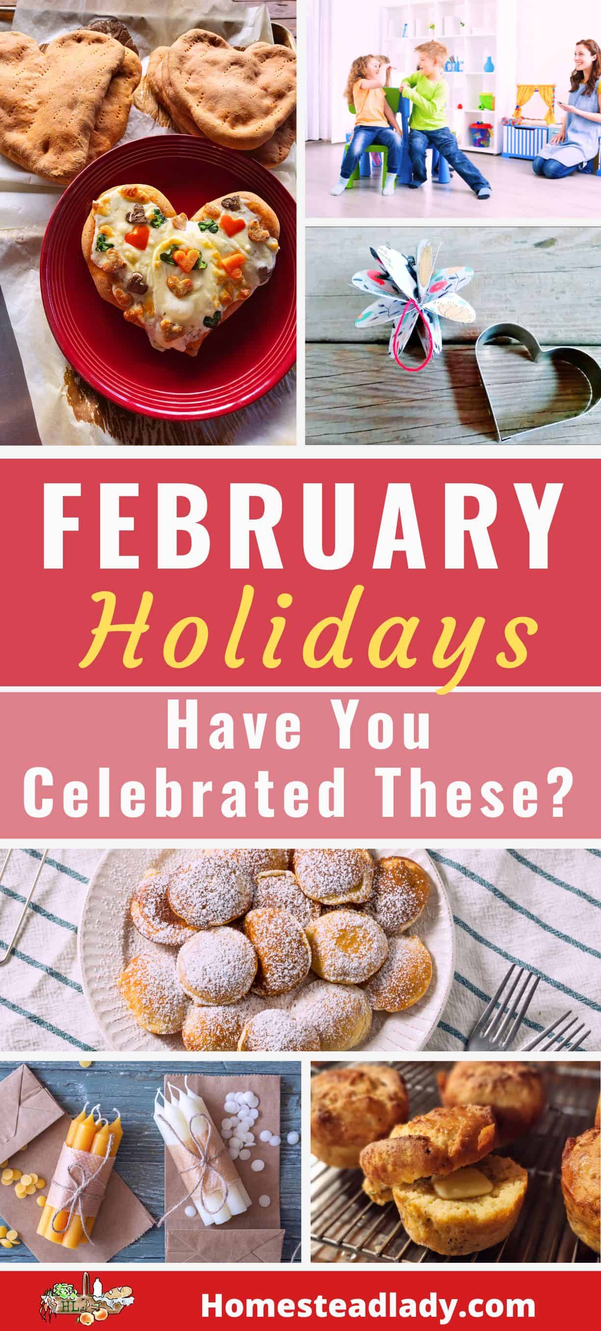 collage of images for homestead holidays in February