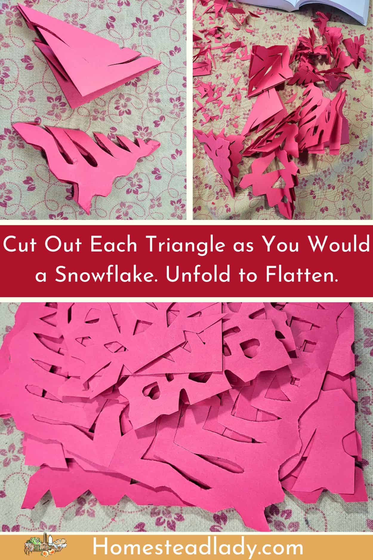 red paper lanterns being cut out