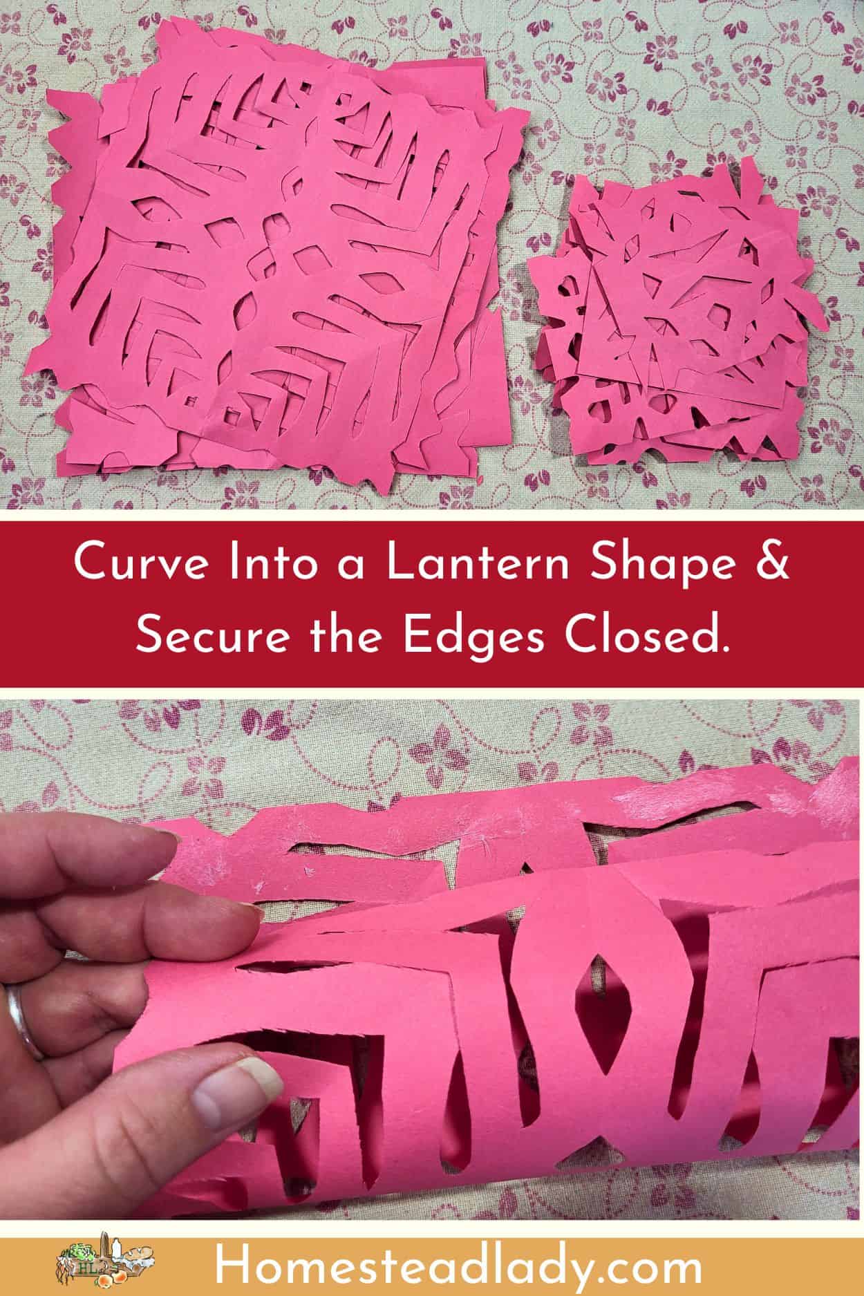 red paper lanterns being affixed together