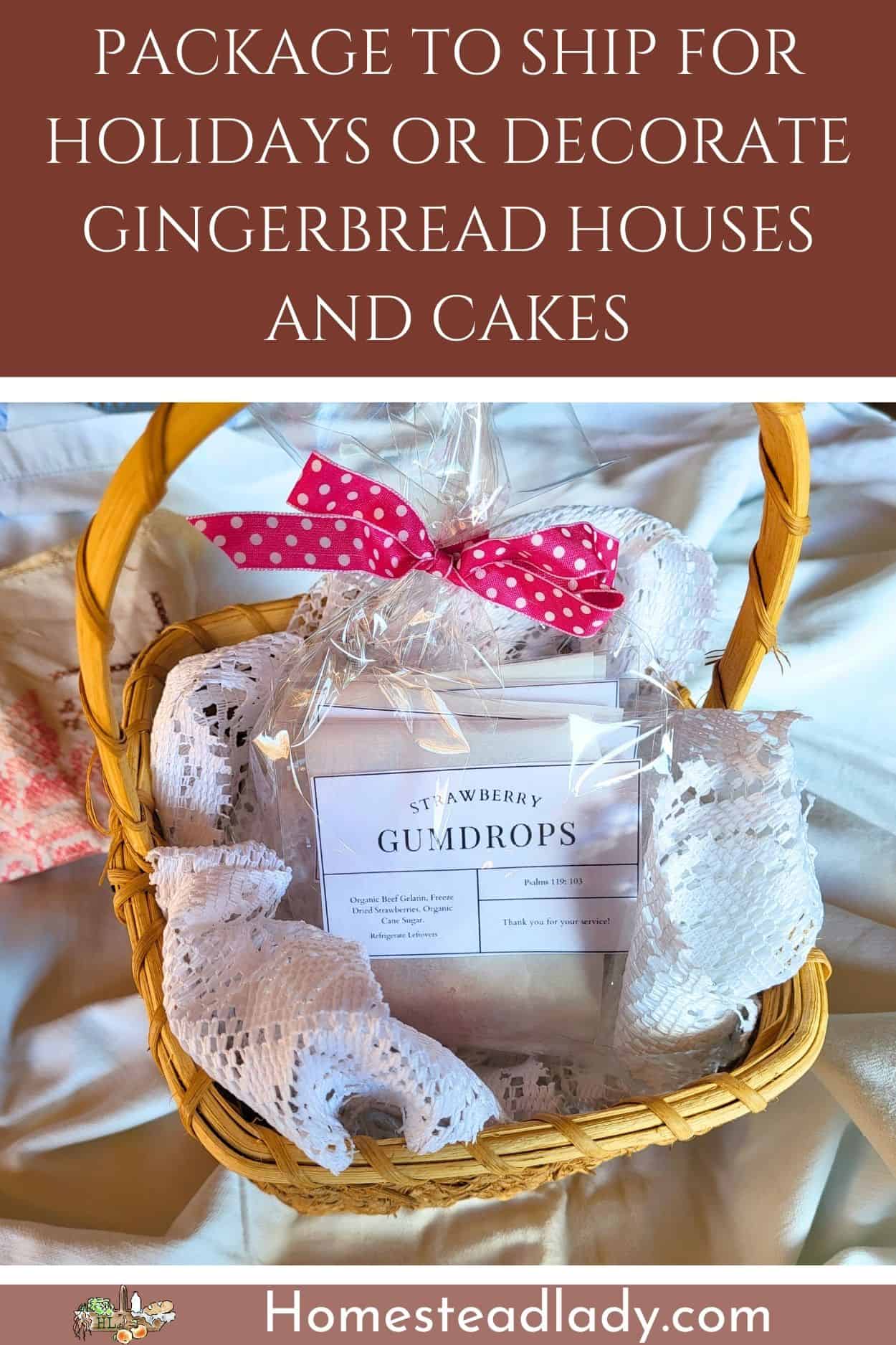 homemade gumdrops packaged to give away