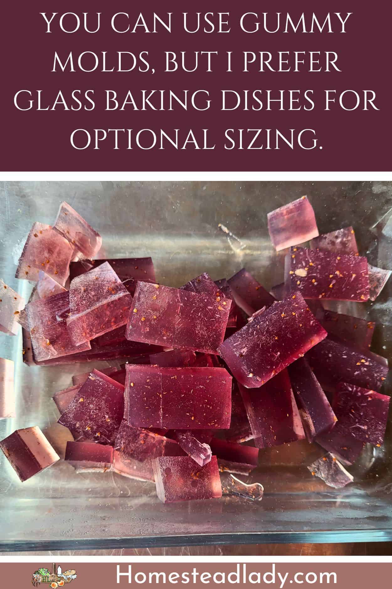 keto gummy pan full of cut out gummies